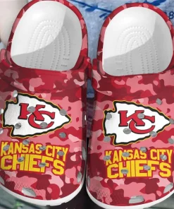 Renewealth NFL KC Chiefs Football Clogs Crocband Shoes Comfortable For Men Women