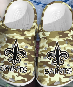 Renewealth NFL New Orleans Saints Football Crocs Clogs Shoes Crocband Comfortable For Men Women