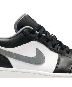 Alternative view of Air Jordan 1 Low Black Medium Grey 553558-040 Nicesnk