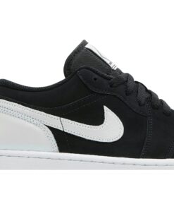 Alternative view of Air Jordan 1 Low Black White DH6931-001 Nicesnk