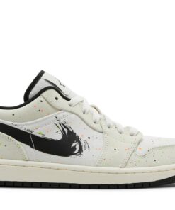 Air Jordan 1 Low Brushstroke Swoosh - Paint Splatter DM3528-100 Nicesnk