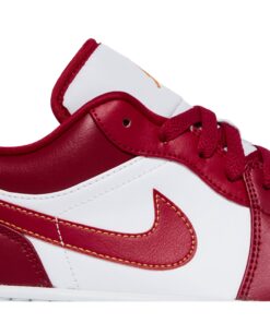 Alternative view of Air Jordan 1 Low 'Cardinal Red' 553558-607