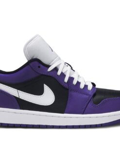 Air Jordan 1 Low Court Purple Black 553558-501 Nicesnk