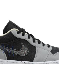 Alternative view of Air Jordan 1 Low Crater 'Black Grey' DM4657-001