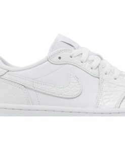 Alternative view of Air Jordan 1 Low Golf White Croc DD9315-110 Nicesnk