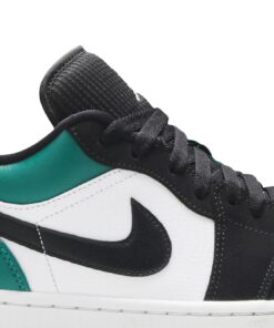 Alternative view of Air Jordan 1 Low Mystic Green 553558-113 Nicesnk