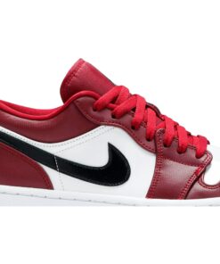 Alternative view of Air Jordan 1 Low Noble Red 553558-604 Nicesnk