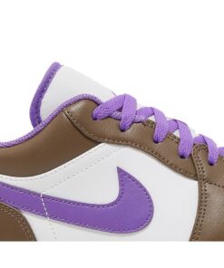 Alternative view of Air Jordan 1 Low Purple Mocha 553558-215 Nicesnk