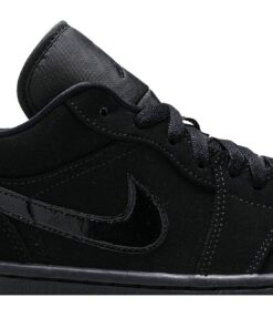 Alternative view of Air Jordan 1 Low Triple Black 2019 553558-056 Nicesnk