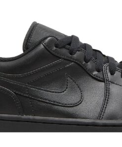Alternative view of Air Jordan 1 Low Triple Black 2022 553558-093 Nicesnk
