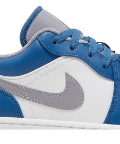 Alternative view of Air Jordan 1 Low True Blue 553558-412 Nicesnk