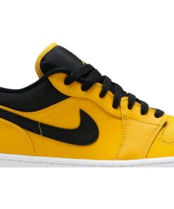 Alternative view of Air Jordan 1 Low University Gold Black 553558-700 Nicesnk