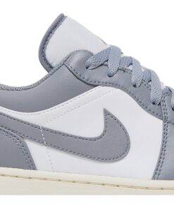 Alternative view of Air Jordan 1 Low Vintage Grey 553558-053 Nicesnk