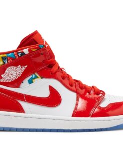 Air Jordan 1 Mid Barcelona Sweater Red Patent DC7294-600 Nicesnk
