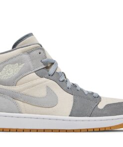 Air Jordan 1 Mid Coconut Milk Particle Grey DN4281-100 Nicesnk