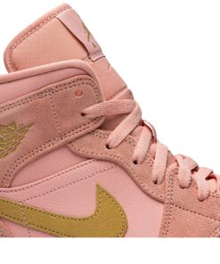 Alternative view of Air Jordan 1 Mid 'Coral Gold' 852542-600