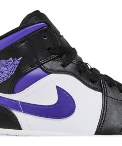 Alternative view of Air Jordan 1 Mid Court Purple 554724-095 Nicesnk