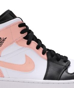 Alternative view of Air Jordan 1 Mid 'Crimson Tint' 554724-133