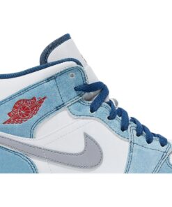 Alternative view of Air Jordan 1 Mid 'French Blue Fire Red' DN3706-401