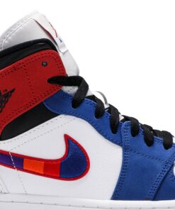Alternative view of Air Jordan 1 Mid 'Multicolored Swoosh' 852542-146