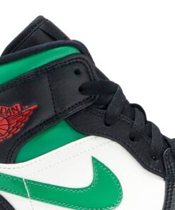 Alternative view of Air Jordan 1 Mid Pine Green 554724-067 Nicesnk