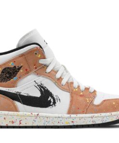Air Jordan 1 Mid SE 'Brushstroke Paint Splatter' DA8005-100