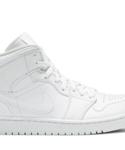Air Jordan 1 Mid 'Triple White' 554724-130