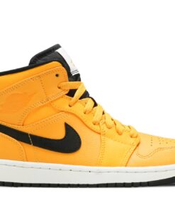 Air Jordan 1 Mid 'University Gold' Black 554724-700