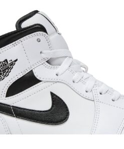Alternative view of Air Jordan 1 Mid 'White Black' DQ8426-132
