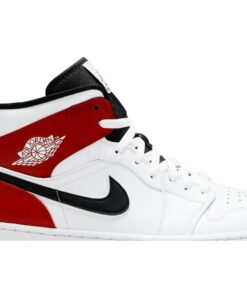 Alternative view of Air Jordan 1 Mid White Chicago 554724-116 Nicesnk