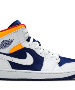 Air Jordan 1 Mid White Deep Royal Blue 554724-131 Nicesnk