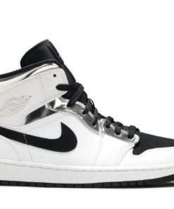Air Jordan 1 Mid 'White Silver' 554724-121