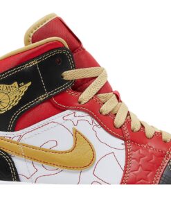 Alternative view of Air Jordan 1 Mid XQ 'White Black Sport Red' 2022 DV0576-176