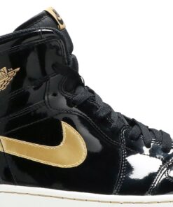 Alternative view of Air Jordan 1 Retro High OG Black Gold 555088-019 Nicesnk