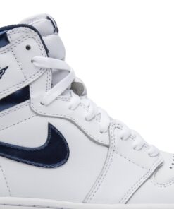 Alternative view of Air Jordan 1 Retro High OG Metallic Navy 2016 555088-106 Nicesnk