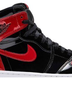 Alternative view of Air Jordan 1 Retro High OG Patent Bred 555088-063 Nicesnk