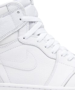 Alternative view of Air Jordan 1 Retro High OG White Perforated 555088-100 Nicesnk