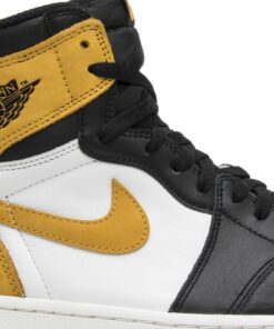 Alternative view of Air Jordan 1 Retro High OG Yellow Ochre 555088-109 Nicesnk