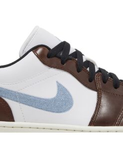 Alternative view of Air Jordan 1 Retro Low SE 'Brown Blue Grey' FQ7832-142