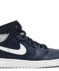 Air Jordan 1 Retro Mid 'Obsidian White' 554724-402