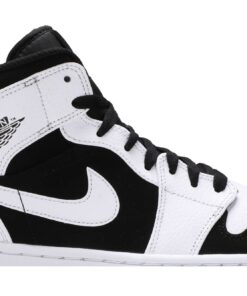 Alternative view of Air Jordan 1 Retro Mid Tuxedo 554724-113 Nicesnk
