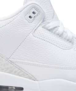 Alternative view of Air Jordan 3 Retro Triple White 136064-111 Nicesnk