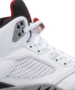 Alternative view of Air Jordan 5 Retro White Cement 136027-104 Nicesnk