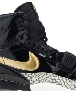 Alternative view of Air Jordan Legacy 312 Black Gold Patent AV3922-007