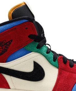 Alternative view of Blue The Great x Air Jordan 1 Mid Fearless  CU2805-100 Nicesnk