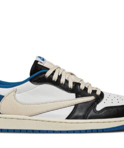 Fragment Design x Travis Scott x Air Jordan 1 Retro Low Military Blue DM7866-140 Nicesnk