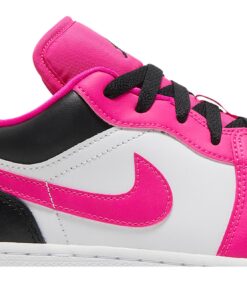Alternative view of (Grade School) Air Jordan 1 Low Fierce Pink DZ5365-601 Nicesnk