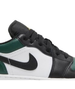 Alternative view of (Grade School) Air Jordan 1 Low Green Toe 553560-371 Nicesnk