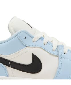 Alternative view of (Grade School) Air Jordan 1 Low 'Ice Blue' 554723-401