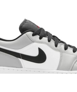 Alternative view of (Grade School) Air Jordan 1 Low 'Light Smoke Grey' 553560-030